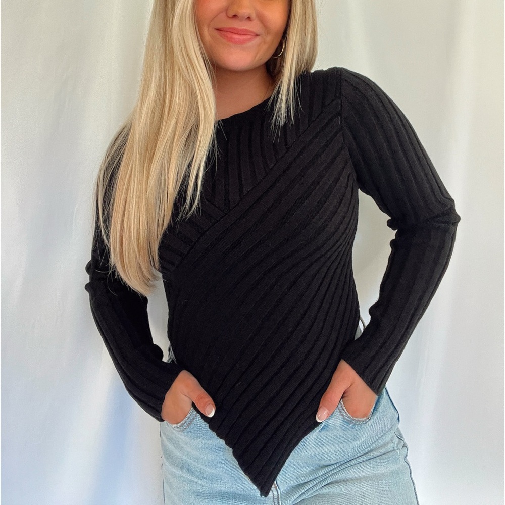 Asymmetrical Hem Sweater Top